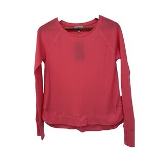 Ocean + Coast Neon Pink Waffle Knit Shirt Size XL Cozy Soft Henley stretch